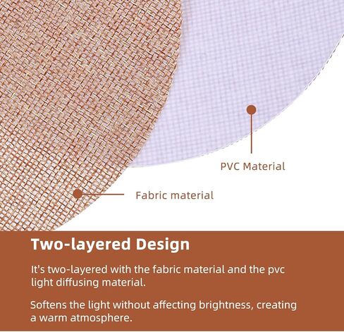 STOBOK 2Pcs Anti-Glare Lampshade Covers - Soft Light Diffuser Sheets Light Brown Lamp Shades for Ceiling Downlights, Home & Nursery Lighting in Saudi Arabia