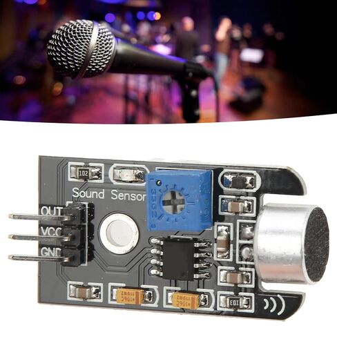 Microphone Sensor Sound Module - High Sensitivity Analog Output Voice Detector for - 5V Gain Adjustable in Saudi Arabia