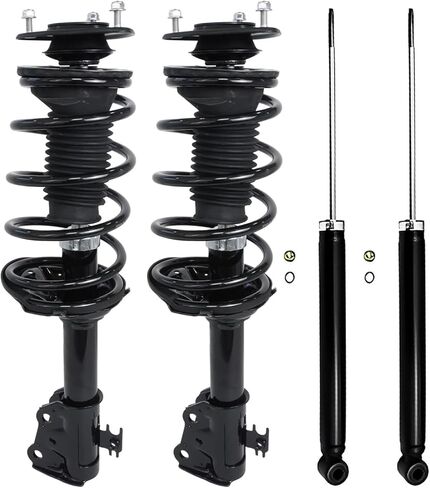 Detroit Axle - RWD Front Struts Rear Shocks for 2014-2019 Chevy Silverado 1500 LD GMC Sierra 1500 Limited, 2 Complete Struts with Coil Spring 2 Shock Absorbers Replacement Suspension Kit in Saudi Arabia