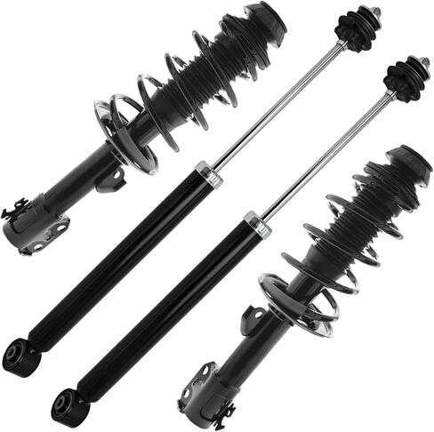 Detroit Axle - RWD Front Struts Rear Shocks for 2014-2019 Chevy Silverado 1500 LD GMC Sierra 1500 Limited, 2 Complete Struts with Coil Spring 2 Shock Absorbers Replacement Suspension Kit in Saudi Arabia