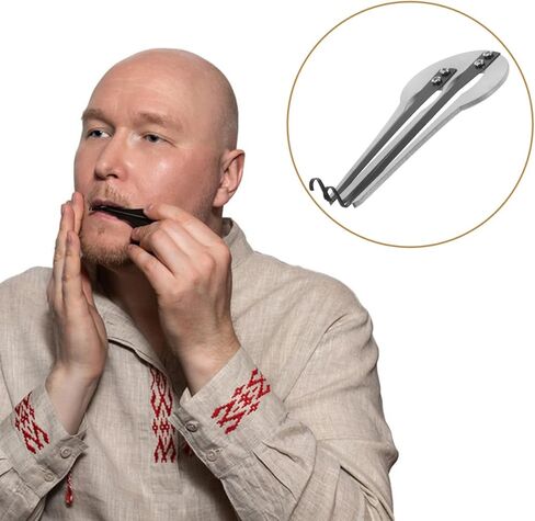 يهودي S القيثارة الفم القيثارة المعدنية الفك آلة موسيقية للمبتدئين المحمولة أداة الموسيقى العرقية المدمجة 5.11 بوصة السفر ودية in Kuwait