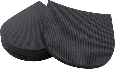 2 Pairs Shoe Repair Rubber Heels, 6 mm Thickness Anti Slip Boot Heel Cuttable Replacement Black Rubber Pad for Men's and Woman's Shoes, 3.5 x 3.7 Inch in Kuwait