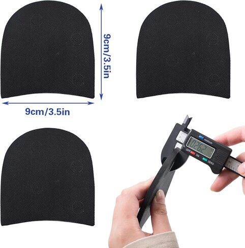2 Pairs Shoe Repair Rubber Heels, 6 mm Thickness Anti Slip Boot Heel Cuttable Replacement Black Rubber Pad for Men's and Woman's Shoes, 3.5 x 3.7 Inch in Kuwait
