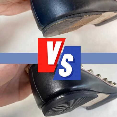 2 Pairs Shoe Repair Rubber Heels, 6 mm Thickness Anti Slip Boot Heel Cuttable Replacement Black Rubber Pad for Men's and Woman's Shoes, 3.5 x 3.7 Inch in Kuwait