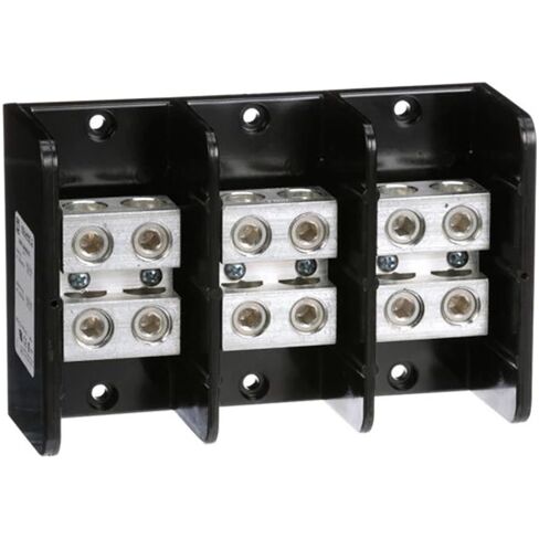 SQUARE D BY SCHNEIDER ELECTRIC 9080LBA365202 Panel Mount Barrier Terminal Block, 620 A, 600 V, 3 Pole, 2, Screw, 6 AWG in Saudi Arabia