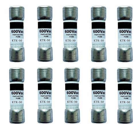 10 عبوات جديدة من الصمامات سريعة المفعول KTK-30 KTK-30A 600Vac، صمامات خرطوشة KTK 30A فئة CC in Kuwait
