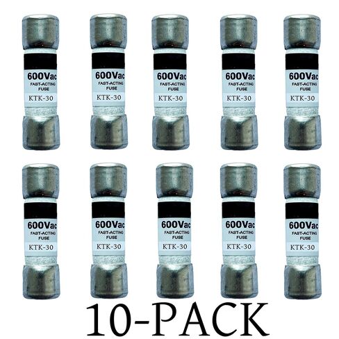 10 عبوات جديدة من الصمامات سريعة المفعول KTK-30 KTK-30A 600Vac، صمامات خرطوشة KTK 30A فئة CC in Kuwait
