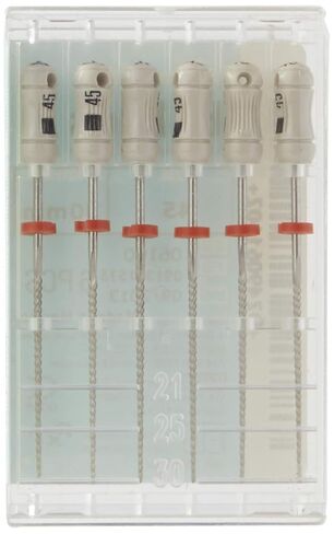 6160 Endo Hand K-File، مستدق 0.02 مم، طول 30 مم، من الفولاذ المقاوم للصدأ، مقاس طرف #45، أبيض (عبوة من 6 قطع) in Saudi Arabia