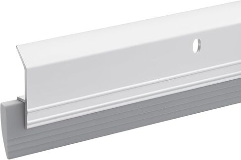 Heavy Duty Door Sweep with Vinyl Seal – 3 FT Length, Grey Aluminum – Blocks Drafts, Dust & Light – Weatherproof Door Bottom Seal – Indoor & Outdoor Use – Easy Install – Made in USA (3 FT, Grey) in Saudi Arabia