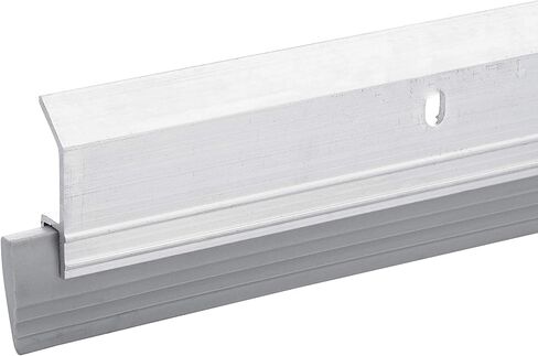 Heavy Duty Door Sweep with Vinyl Seal – 3 FT Length, Grey Aluminum – Blocks Drafts, Dust & Light – Weatherproof Door Bottom Seal – Indoor & Outdoor Use – Easy Install – Made in USA (3 FT, Grey) in Saudi Arabia