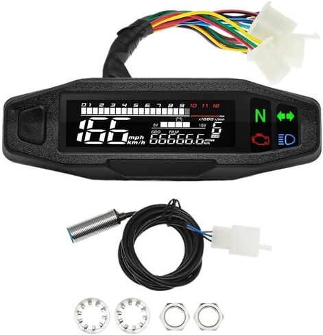 Motorcycle Odometer Universal Digital Motorcycle Meter Tachometer Digital Odometer Meter Dual Tachometer Odometer Instrument Panel in Saudi Arabia