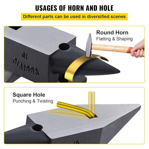 Happybuy Cast Iron Anvil, 22 Lbs/10kg, Large Countertop, Stable Base, High Hardness, for Shaping and Bending and Work, Black in Saudi Arabia