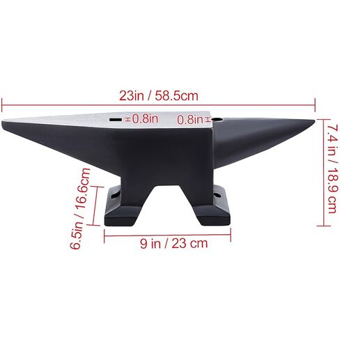 Happybuy Cast Iron Anvil, 110 Lbs (50 kg) Single Horn, Large Countertop, Stable Base, High Hardness Round Horn for Bending and Shaping in Saudi Arabia