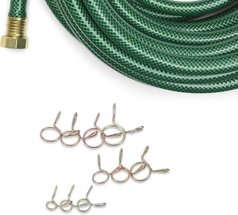 BESTYASH 120pcs Color Zinc-plated Spring Hose Clamps Set, Transmission Hose Fixing Clamps for Water Pipe Tubing, Metal Tube Clips Kit for Automotive and Industrial Use in Kuwait