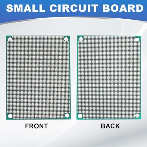 MECCANIXITY 2 قطعة لوح تجارب قابل للحام 80 مم × 60 مم لوحات PCB للدائرة الخضراء مزدوجة الجوانب مطلية بالقصدير لوحة نموذج PCB للنماذج الأولية للإلكترونيات، مشاريع الدوائر اليدوية in Saudi Arabia