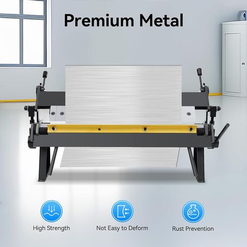 فرامل صندوقية ومقلاة معدنية محمولة 24 بوصة فرامل معدنية من الصفائح المعدنية 0-135 درجة زاوية انحناء قابلة للتعديل، فرامل يدوية معدنية صناعية لسطح المكتب مع سعة لوحة فولاذية خفيفة 20 جيجا للفولاذ الكربوني in Kuwait