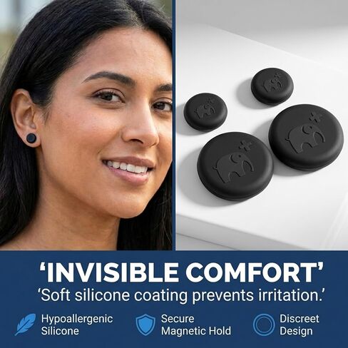 ضغط الجدرة للجُدرات - 4 قطع من مغناطيس الأذن القرنبيط مغطى بالسيليكون المضاد للحساسية - مشبك ضغط الجدرة لدعم تعافي القرنبيط in Kuwait