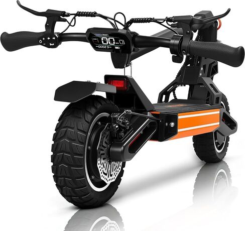 Electric Scooter,1600W Dual Motor,Up to 37MPH Folding E Scooter, 10'' Tires,3 Speed Modes,Dual Brakes,Dual Suspension Fast E-Scooter for Campus Passage Urban Travel for Adults and Teens,UL Certified in Saudi Arabia