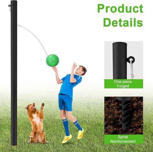 مجموعة كرة الحبل، كرة حبل وحبل بطول 12 قدمًا، عمود كرة حبل قابل للتعديل مع كرة حبل مطاطية ناعمة، مجموعة كرات حبل وحبل مع عمود للحديقة الخلفية في الهواء الطلق in Kuwait