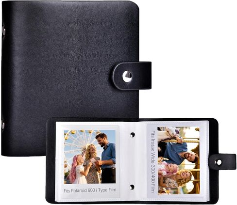 52 Pockets Mini Photo Album for Small Polaroid and Instax Wide Photos, Holds 600/i-Type/SX-70 and Fujifilm Instax Wide 300/400,3.5x4.25 Inch Compact Picture Book (White) in Saudi Arabia