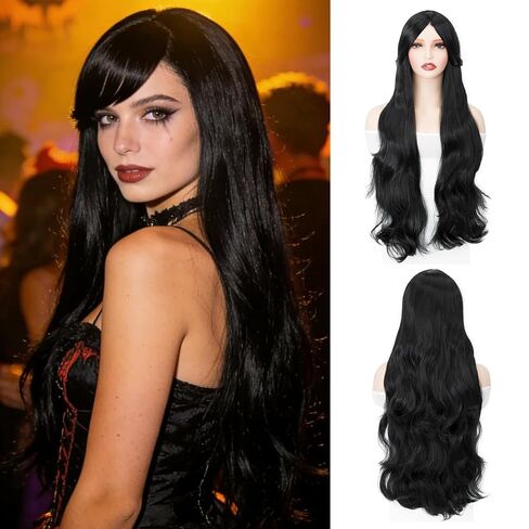 Rose Bud Hair Cosplay شعر مستعار مع الانفجارات البرتقالية 32 بوصة طويلة متموجة in Kuwait