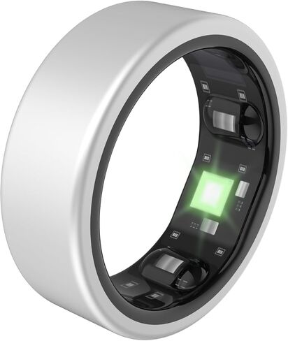 QALO Slim Smart Ring Fitness Tracker – Size Before You Buy – Silver, 10 in Kuwait