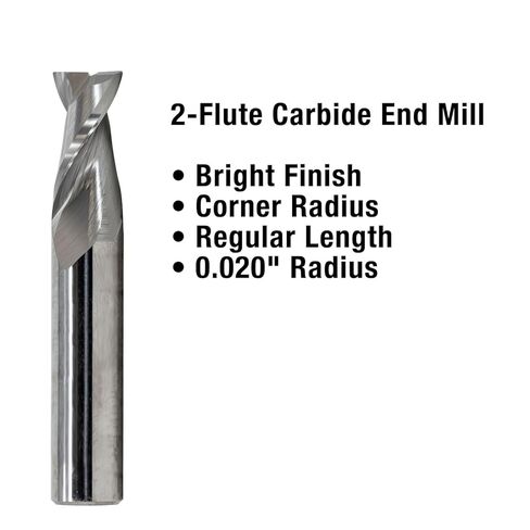 أداة Sowa قطر 1/4 بوصة × ساق 1/4 بوصة نصف قطر 0.010 بوصة 2-فلوت نصف قطر زاوية منتظم من الألومنيوم سلسلة خضراء من الكربيد نهاية مطحنة in Kuwait