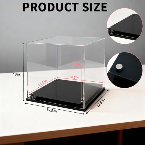 Football Helmet Display Case, Crystal Clear Acrylic Showcase with Stainless Steel Screw Feet, Helmet Case with Black Protection Holder Base, Self-Assembly Dust-Proof Helmet Case for Sports Memorabilia in Kuwait