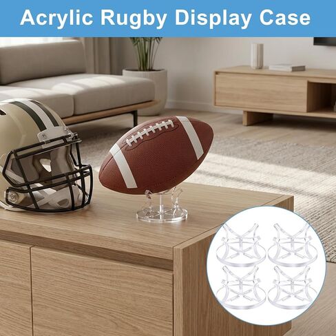 4 Pcs Acrylic Baseball Holder Display Case, Sport Ball Display Rack, Small Ball Stand Holder, Baseball Displays Stand, Suitable for Golf Softball, Tennis Balls Spheres, Clear in Saudi Arabia