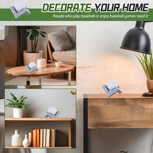 Lineshading 3 حزمة كرة جولف عرض موقف 1.97 بوصة خشبية لعبة غولف عرض حالة رمادي حامل حامل البيسبول لمجموعات تذكارية ديكور الطاولة الرجال عشاق الغولف in Kuwait