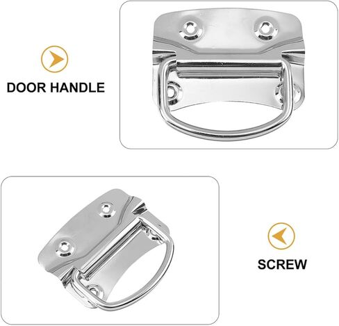 Cabilock 4 Pcs Stainless Steel Folding Pull Handles for Toolboxes Sturdy Metal Box Handles Cabinet Door Pulls Practical Industrial Hardware in Saudi Arabia