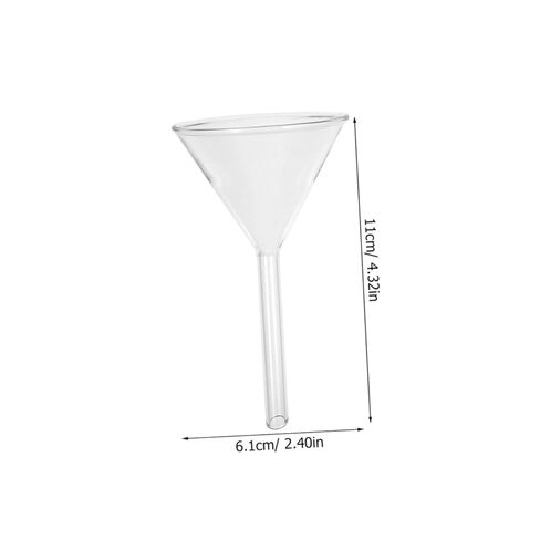 BESTYASH 3pcs Glass Filter Funnel Laboratory Scientific Triangular Stem Funnels Glass for Precise Pouring and Transfer of Essences and Extracts in Kuwait