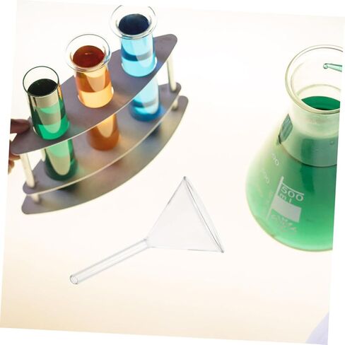 BESTYASH 3pcs Glass Filter Funnel Laboratory Scientific Triangular Stem Funnels Glass for Precise Pouring and Transfer of Essences and Extracts in Kuwait