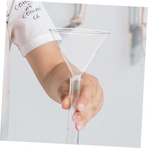 BESTYASH 3pcs Glass Filter Funnel Laboratory Scientific Triangular Stem Funnels Glass for Precise Pouring and Transfer of Essences and Extracts in Kuwait