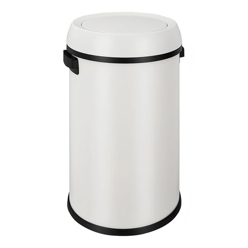 17 Gallon Fingerprint-Proof Stainless Steel Trash Can, Heavy Duty Commercial Round Garbage Bin with Swing Lid for Restaurant, Home, Office, Silver in Kuwait