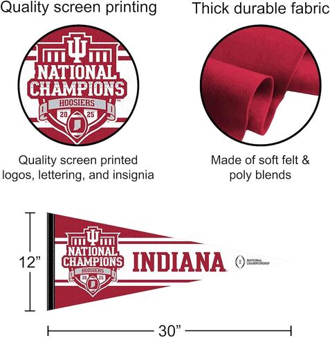 Indiana Hoosiers 2025 College Football National Champions Pennant Flag in Saudi Arabia