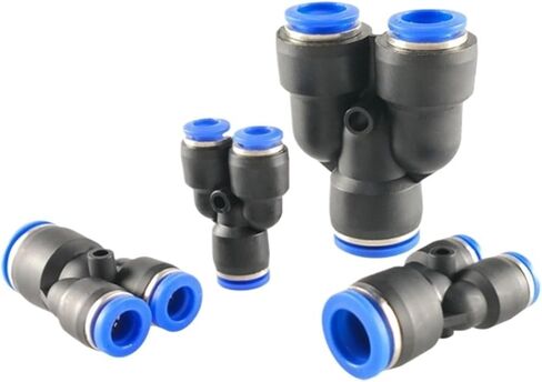 هوائي القصبة الهوائية موصل سريع على شكل Y ثلاثي القطر المتغير البلاستيك PW6-4/8-6/10-8 1 قطعة (PW10-8) in Kuwait