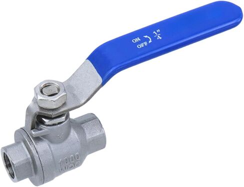 Dnyta 2 Pcs Full Port Forged Ball Valve 1/4 Inch, Stainless Steel 304 Heavy Duty 3/4 Gas Valve for Water, Oil, Gas, 1000WOG (FNPT x FNPT 1/4") in Kuwait