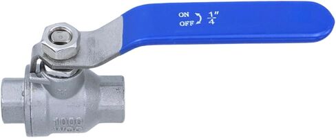 Dnyta 2 Pcs Full Port Forged Ball Valve 1/4 Inch, Stainless Steel 304 Heavy Duty 3/4 Gas Valve for Water, Oil, Gas, 1000WOG (FNPT x FNPT 1/4") in Kuwait