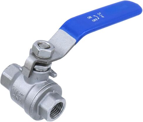Dnyta 2 Pcs Full Port Forged Ball Valve 1/4 Inch, Stainless Steel 304 Heavy Duty 3/4 Gas Valve for Water, Oil, Gas, 1000WOG (FNPT x FNPT 1/4") in Kuwait