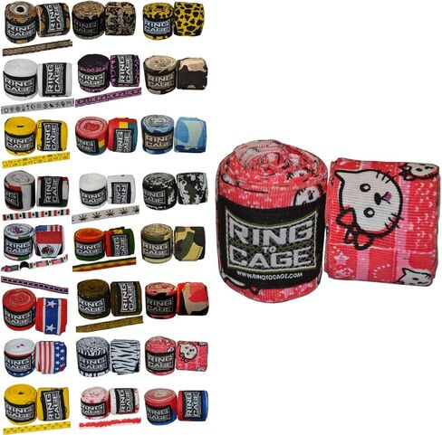 Ring to Cage Handwraps Mexican Style Stretchable- Patterned 180" Long - 23 Color Patterns in Kuwait
