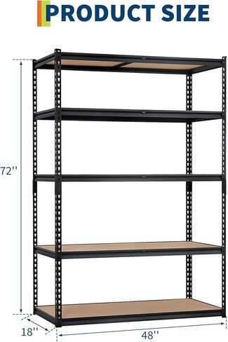 Heavy Duty Garage Storage Shelves, 2400 Lbs Capacity, 4-Tier Adjustable Storage Shelving Unit, 48" L x 24" W x 60" H Metal Shelving Racks for Kitchen Pantry Basement Bathroom Laundry in Saudi Arabia