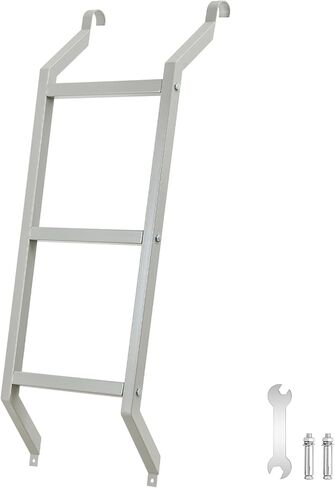 سلم الخروج 3 خطوات سلم نافذة الطابق السفلي الصلب الهروب في حالات الطوارئ مع سطح مصقول فضي مثالي لنافذة الخروج بشكل جيد in Kuwait