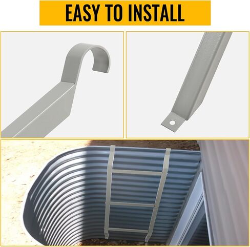 سلم الخروج 3 خطوات سلم نافذة الطابق السفلي الصلب الهروب في حالات الطوارئ مع سطح مصقول فضي مثالي لنافذة الخروج بشكل جيد in Kuwait