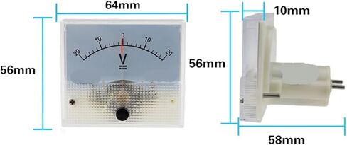 85C1-V DC Positive and Negative Voltage Meter bidirectional 64mm*56mm(30V -0-30V) in Saudi Arabia