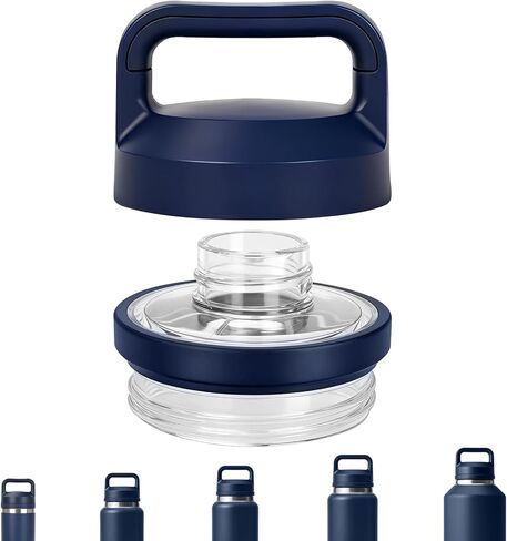 Chug Cap Replacement Compatible with Yeti Rambler, Screw Top Lid for YetiRambler 18/26/36/46/64 OZ, Leak-Proof,Lightweight Durable BPA- FREE Dishwasher-Safe, Lid Accessorie for Yeti, Black 1pcs in Saudi Arabia