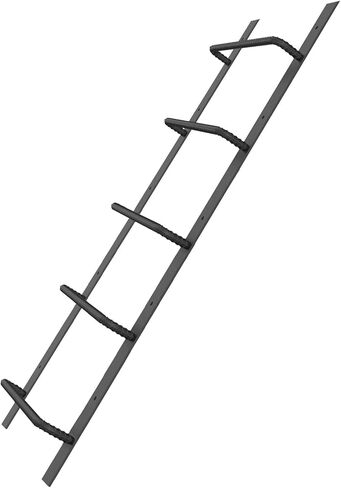 3-Rung Window Well Ladder, Heavy Duty Steel Basement Egress, Fire Escape Ladder for Emergency Home Safety(34.2" Lx17.9 W, Hooked, Matte Black) in Kuwait