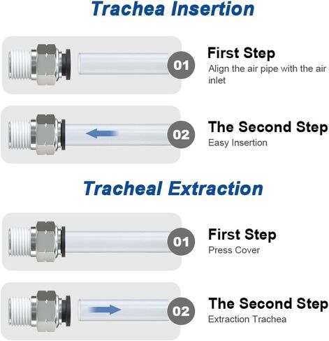 AIRZOE ادفع لتوصيل التركيبات 3/8 بوصة أنبوب OD × 1/4 بوصة خيط NPT، ادفع في وصلة هوائية مشتركة تركيبات سريعة، PC 3/8 بوصة -N02 (10 قطع) in Kuwait