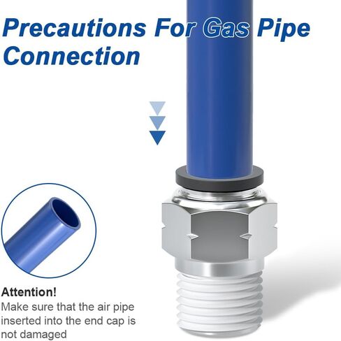 AIRZOE ادفع لتوصيل التركيبات 3/8 بوصة أنبوب OD × 1/4 بوصة خيط NPT، ادفع في وصلة هوائية مشتركة تركيبات سريعة، PC 3/8 بوصة -N02 (10 قطع) in Kuwait