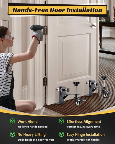 Door Installation Dolly, Heavy Duty Door Dolly Cart for Pre Hung Interior Doors - 300lb Capacity, Easy Lifting & Quick Mounting for Door Panels, Door Installation Tools, Panel Carrier with Wheels in Saudi Arabia